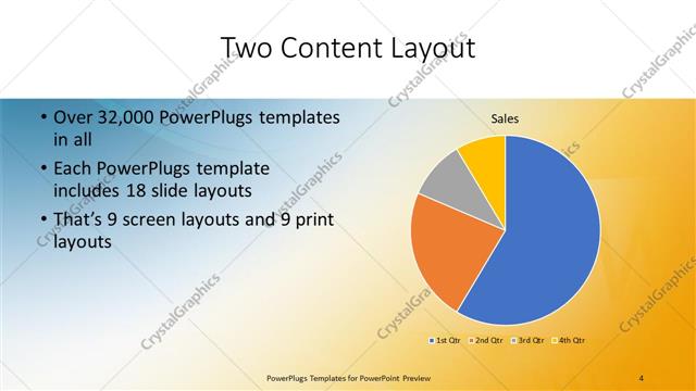 Two Content presentation slide layout