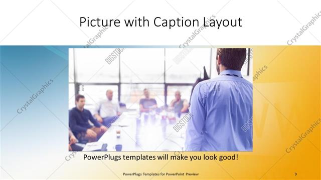 Picture with Caption presentation slide layout