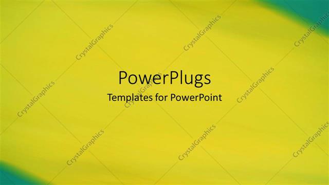  Presentation with abstract green - Blurred abstract painting of yellow and green colors blending between blue corners