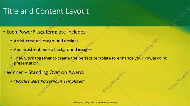 Title and Content presentation slide layout
