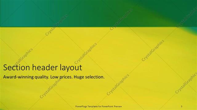 Section Header presentation slide layout