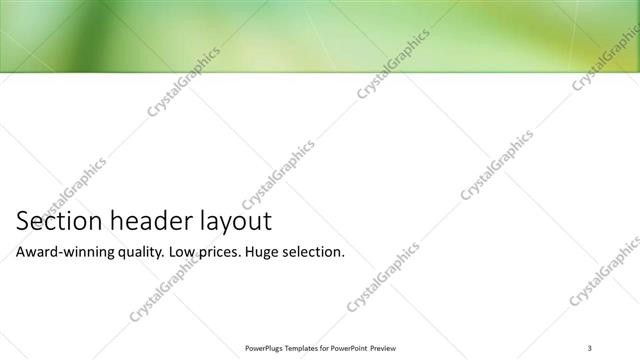 Section Header presentation slide layout