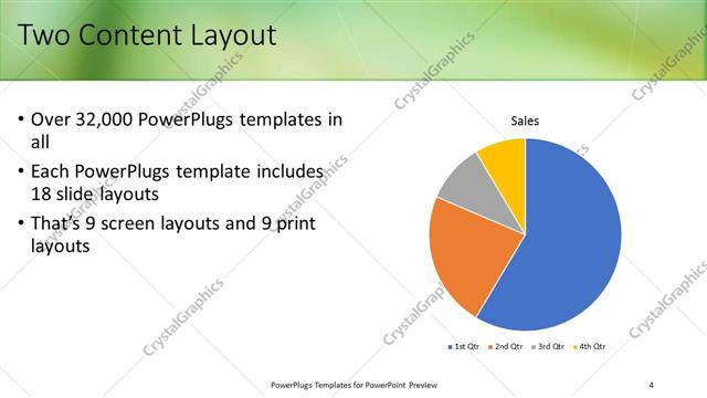 Two Content presentation slide layout