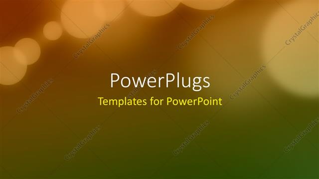  Presentation with blurred bokeh - Blurred bokeh effect over green and brown colored background