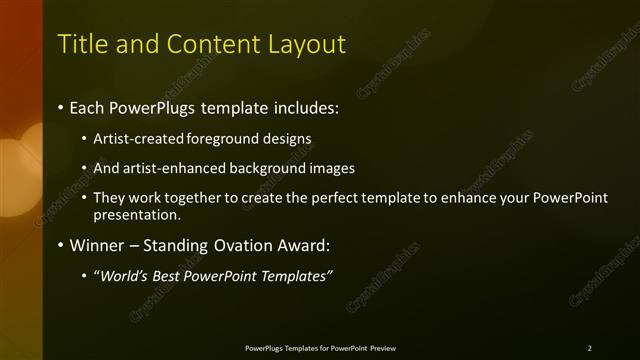 Title and Content presentation slide layout