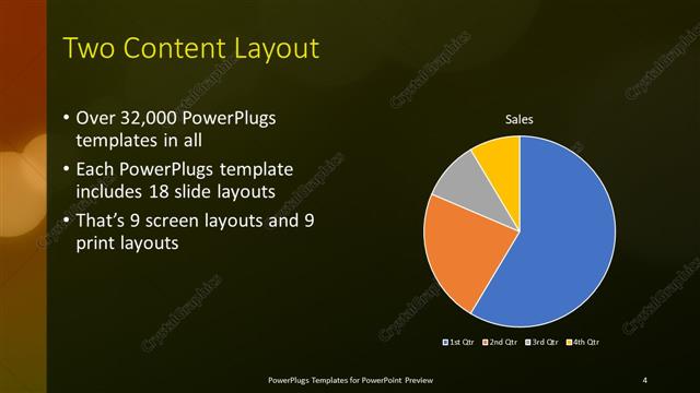 Two Content presentation slide layout