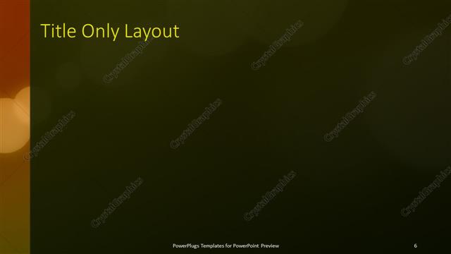 Title Only presentation slide layout