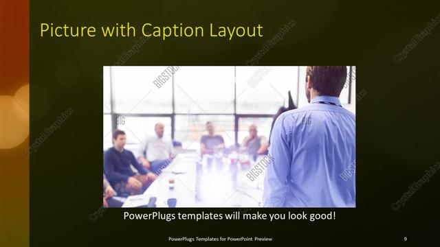 Picture with Caption presentation slide layout