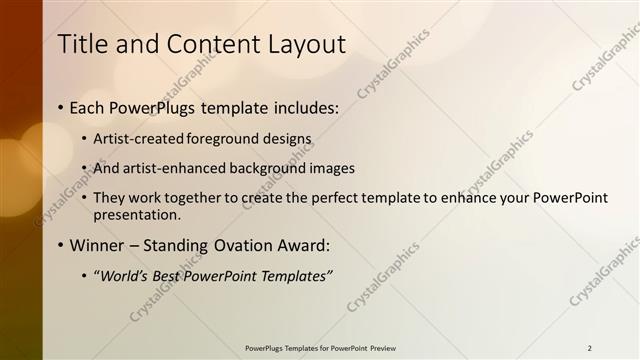 Title and Content presentation slide layout