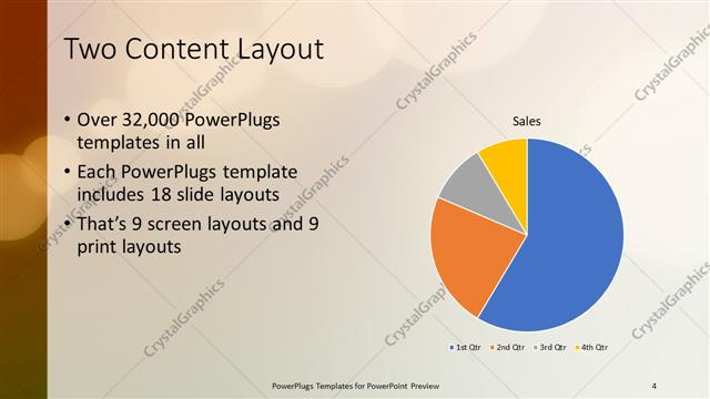 Two Content presentation slide layout