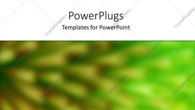  Presentation with blurred vision - Blurred close up of abstract vision of green surrounded by white background