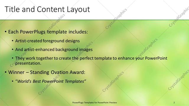 Title and Content presentation slide layout