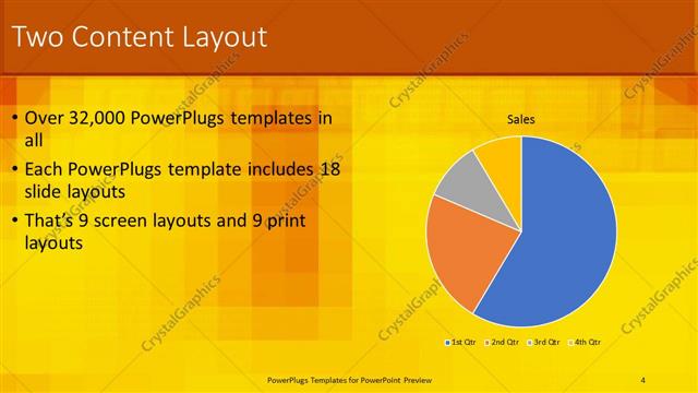 Two Content presentation slide layout