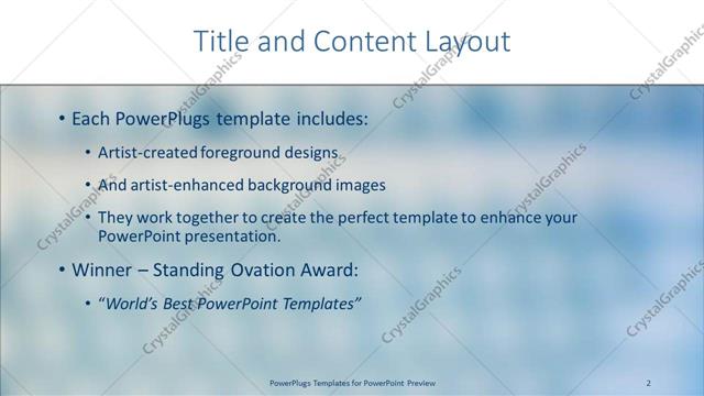 Title and Content presentation slide layout