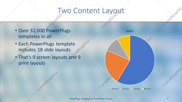 Two Content presentation slide layout