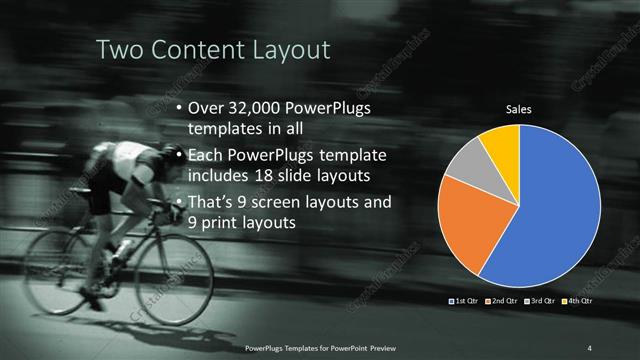 Two Content presentation slide layout