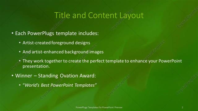 Title and Content presentation slide layout
