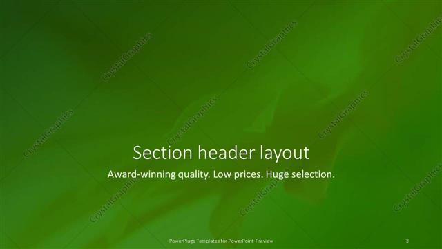 Section Header presentation slide layout