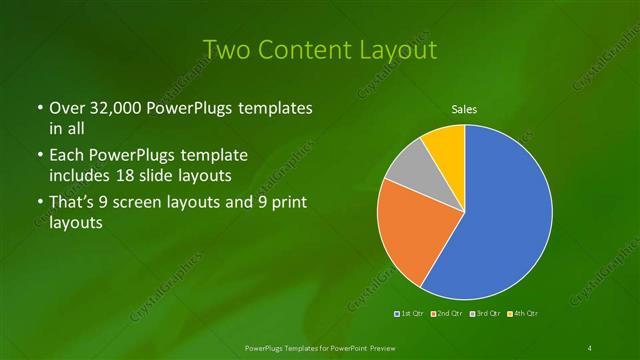Two Content presentation slide layout