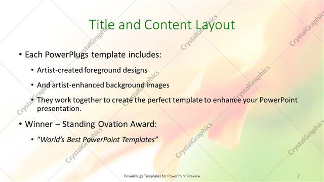 Title and Content presentation slide layout