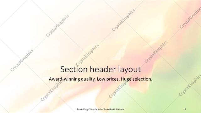 Section Header presentation slide layout