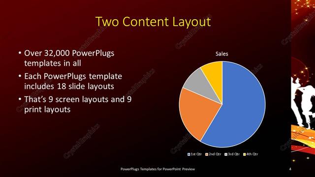 Two Content presentation slide layout