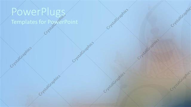  Presentation with asia - Blurry Asian architecture on sky blue background