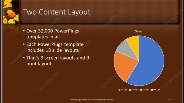 Two Content presentation slide layout