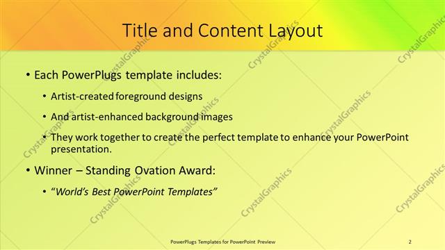 Title and Content presentation slide layout