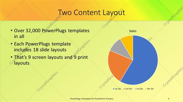 Two Content presentation slide layout
