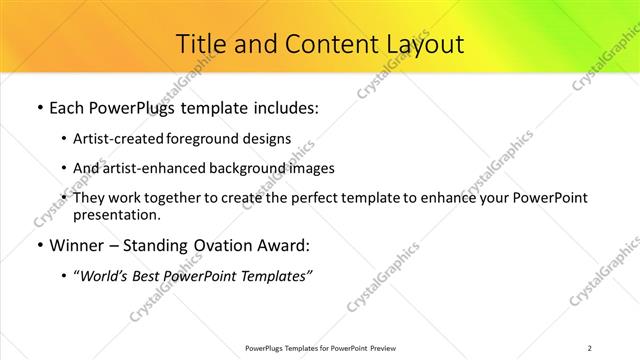 Title and Content presentation slide layout