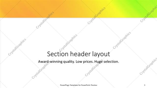 Section Header presentation slide layout