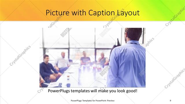 Picture with Caption presentation slide layout