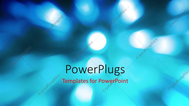  Presentation with glow - Blurry depiction with light glow on blue surface