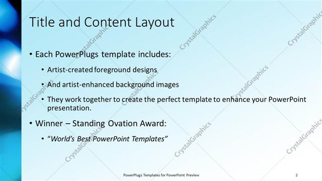 Title and Content presentation slide layout
