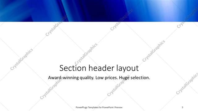 Section Header presentation slide layout
