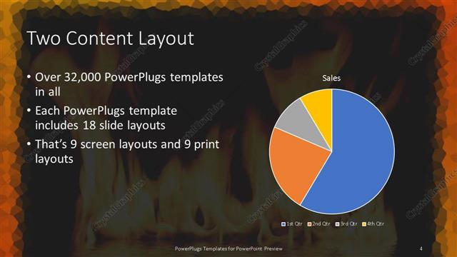 Two Content presentation slide layout