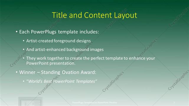 Title and Content presentation slide layout