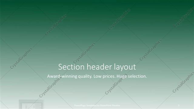 Section Header presentation slide layout