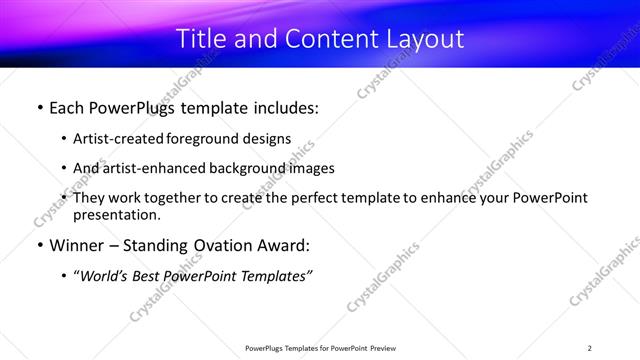 Title and Content presentation slide layout