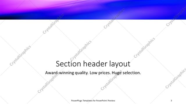 Section Header presentation slide layout