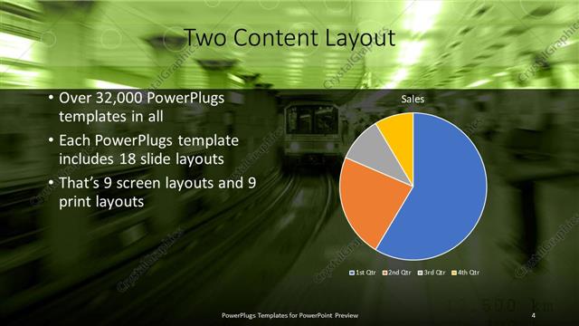 Two Content presentation slide layout