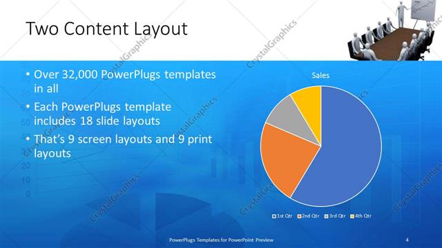 Two Content presentation slide layout