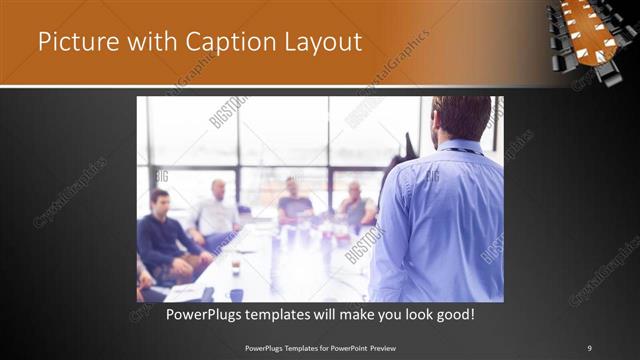 Picture with Caption presentation slide layout