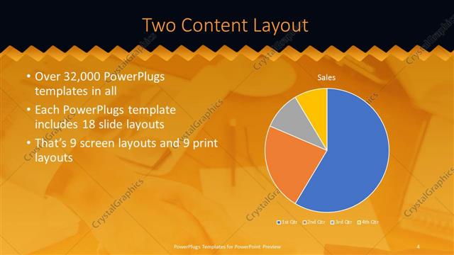 Two Content presentation slide layout