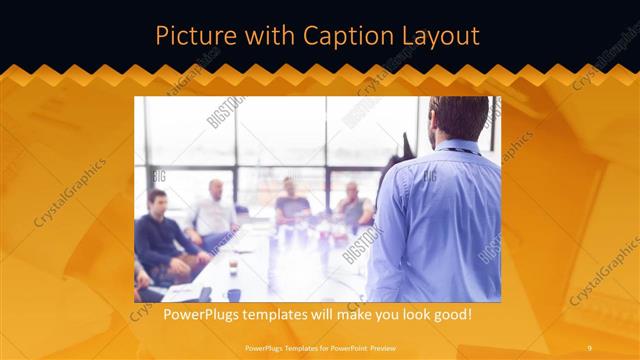 Picture with Caption presentation slide layout