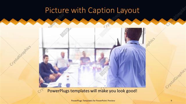 Picture with Caption presentation slide layout
