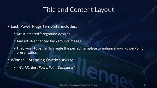 Title and Content presentation slide layout