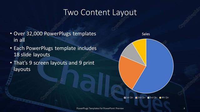 Two Content presentation slide layout