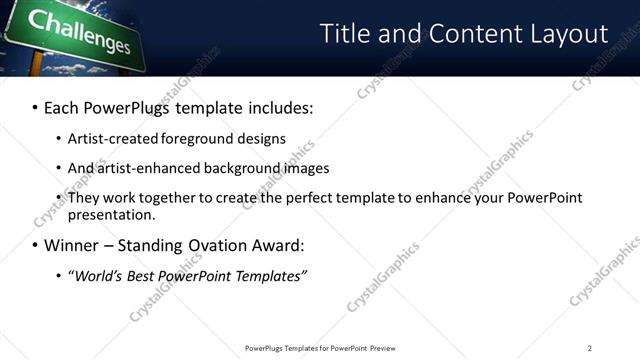 Title and Content presentation slide layout